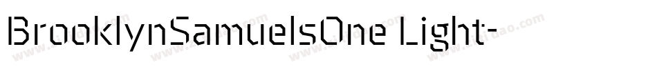 BrooklynSamuelsOne Light字体转换